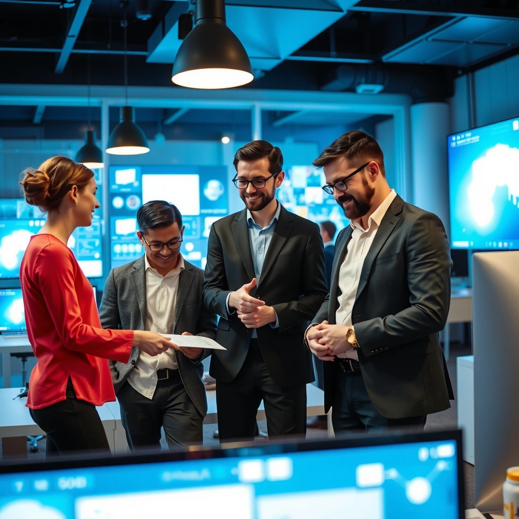 Equipo trabajando en proyectos innovadores